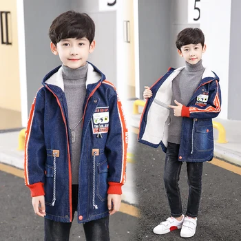 FYH Kids Clothing Winter Boys Hooded Warm Denim Coat Children Casual Thicken Jean Jacket Big Boys Fleece Velvet Jackets 4-14Y
FYH Kids Clothing Winter Boys Hooded Warm Denim Coat Children Casual Thicken Jean Jacket Big Boys Fleece Velvet Jackets 4-14Y