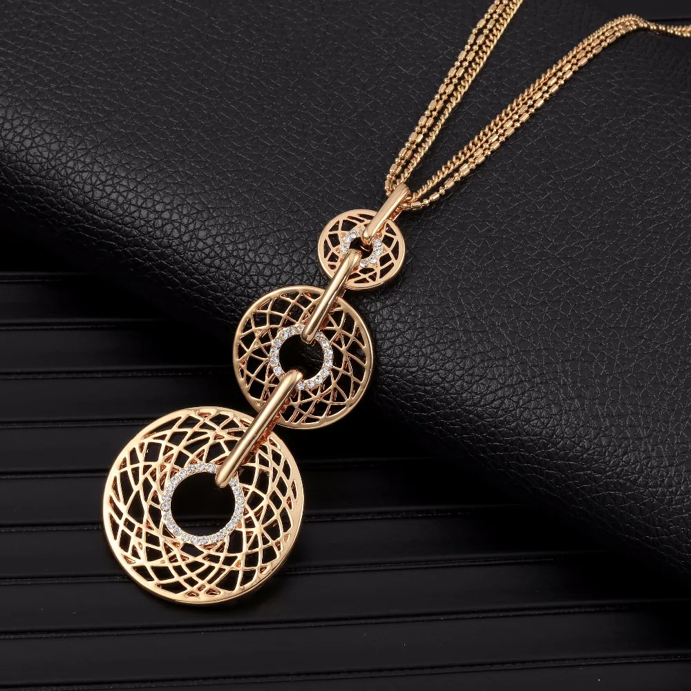 Vintage Elegant Round Circles Gold Necklace Women Crystal Hollow Circles Layered Geometric Long Necklace Fashion Jewelry 2019
Vintage Elegant Round Circles Gold Necklace Women Crystal Hollow Circles Layered Geometric Long Necklace Fashion Jewelry 2019