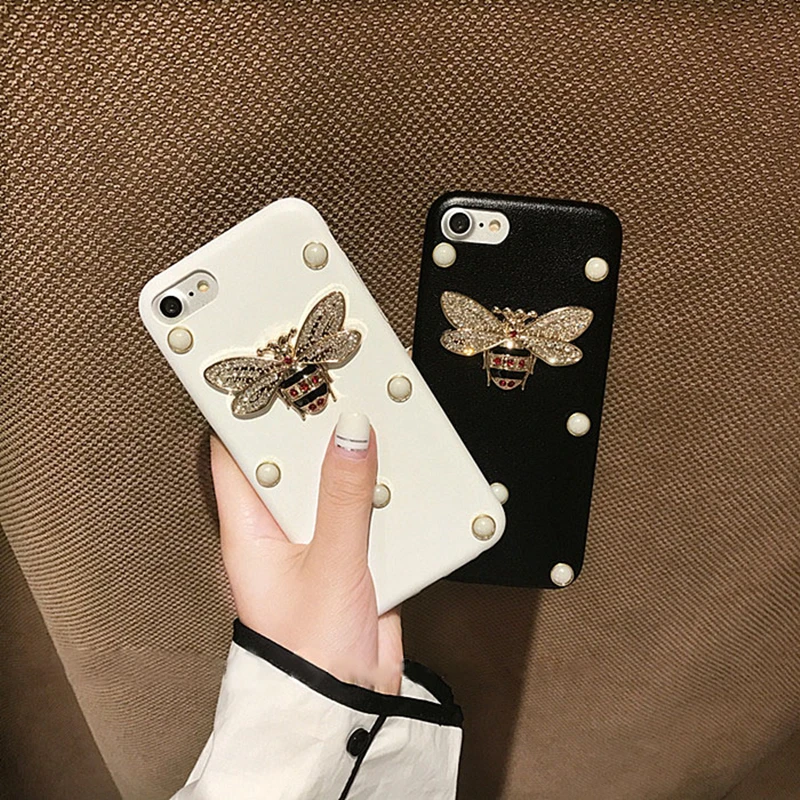 Luxury soft Leather phone case for iphone 7 6 6s 8 plus 10 X 3D Metal Bee Vintage diamond Pearl classic cover for iphone 7
Luxury soft Leather phone case for iphone 7 6 6s 8 plus 10 X 3D Metal Bee Vintage diamond Pearl classic cover for iphone 7