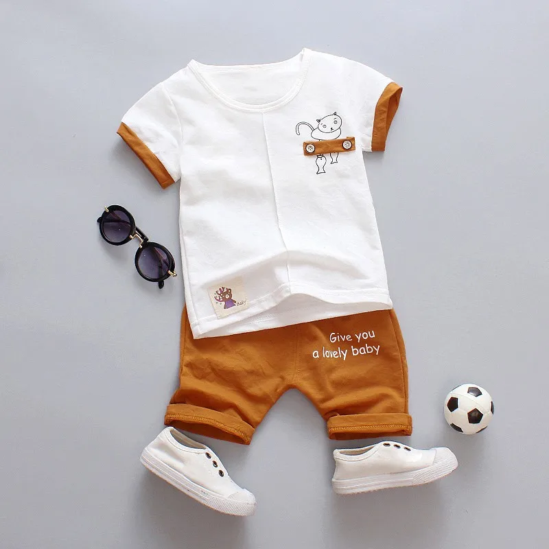 Baby Kid Boys Clothes Summer Toddler Kids Cartoon Cat Print Short Sleeve Tops+Pant Suit Children Boys Clothing Sets
Baby Kid Boys Clothes Summer Toddler Kids Cartoon Cat Print Short Sleeve Tops+Pant Suit Children Boys Clothing Sets
