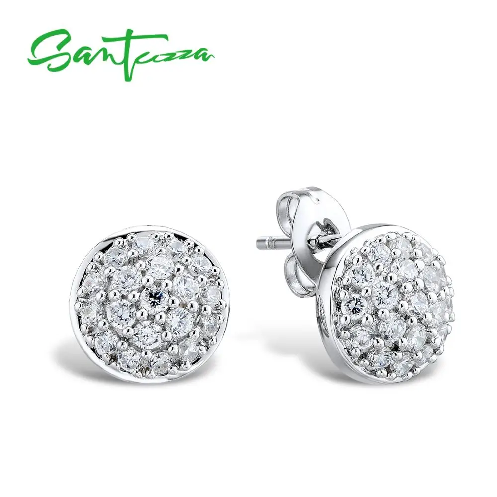 Silver Earrings for Woman Small Round White Cubic Zirconia CZ Stone Stud Earrings Pure 925 Sterling Silver Party Fashion Jewelry
Silver Earrings for Woman Small Round White Cubic Zirconia CZ Stone Stud Earrings Pure 925 Sterling Silver Party Fashion Jewelry