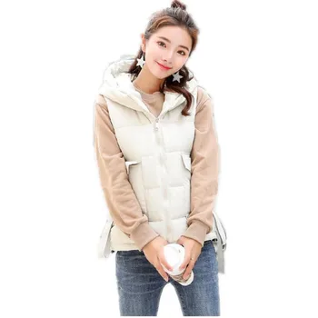 New Fashion Autumn Winter Women Short Vest 2019 Hooded Down Cotton Waistcoat Female Slim With Pockets Plus Size 3XL Vest CQ2144
New Fashion Autumn Winter Women Short Vest 2019 Hooded Down Cotton Waistcoat Female Slim With Pockets Plus Size 3XL Vest CQ2144