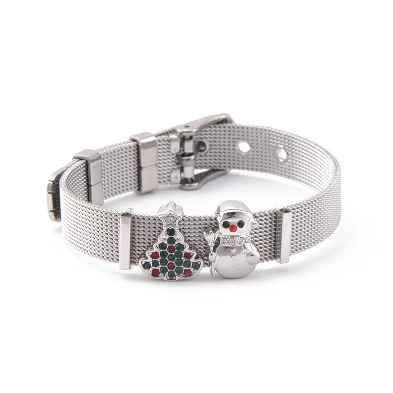 SANSHOOR Hot Sale Christmas Bracelet sets with Lovely Cute Snowman & Christmas Tree fit in Stainless Steel Mesh Bracelet
SANSHOOR Hot Sale Christmas Bracelet sets with Lovely Cute Snowman & Christmas Tree fit in Stainless Steel Mesh Bracelet
