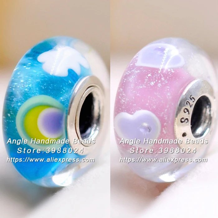 New 2pcs S925 Sterling Silver Core Rainbow and Heart Murano Glass Beads Fit European Charms Bracelet Necklace Jewelry Making
New 2pcs S925 Sterling Silver Core Rainbow and Heart Murano Glass Beads Fit European Charms Bracelet Necklace Jewelry Making