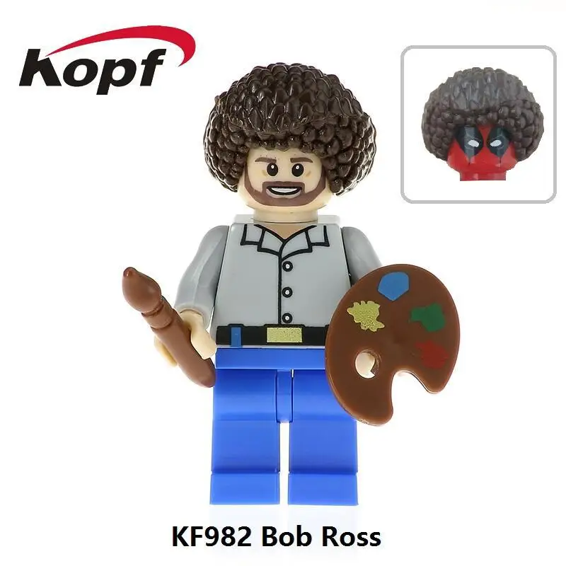 50pcs Wholesale Bob Ross Painter Two Head Figure Building Blocks Bricks Gifts Kids Toys Compatible With Lego
50pcs Wholesale Bob Ross Painter Two Head Figure Building Blocks Bricks Gifts Kids Toys Compatible With Lego