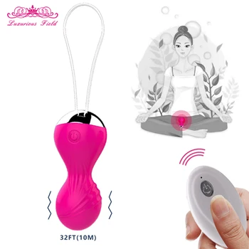 

10 Speeds Kegel Ball for Women Vaginal Tight Exercise Vibrating Eggs Remote Control Geisha Ball Ben Wa Balls Sex Toys for Women