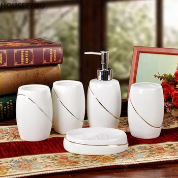 Luxury Household Wash Brush Cup, Liquid Soap Dispensers, Soap Dishes Bone China Ceramics Bathroom Set Accessories 5pcs/set
Luxury Household Wash Brush Cup, Liquid Soap Dispensers, Soap Dishes Bone China Ceramics Bathroom Set Accessories 5pcs/set
