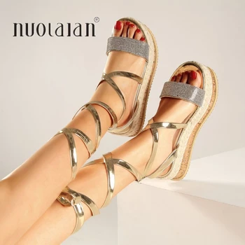 2019 Fashion Gold Black Women Platform Sandals Ankle Strap Wedge Espadrilles Women Gladiator Sandals Summer Casual Shoes Woman
2019 Fashion Gold Black Women Platform Sandals Ankle Strap Wedge Espadrilles Women Gladiator Sandals Summer Casual Shoes Woman