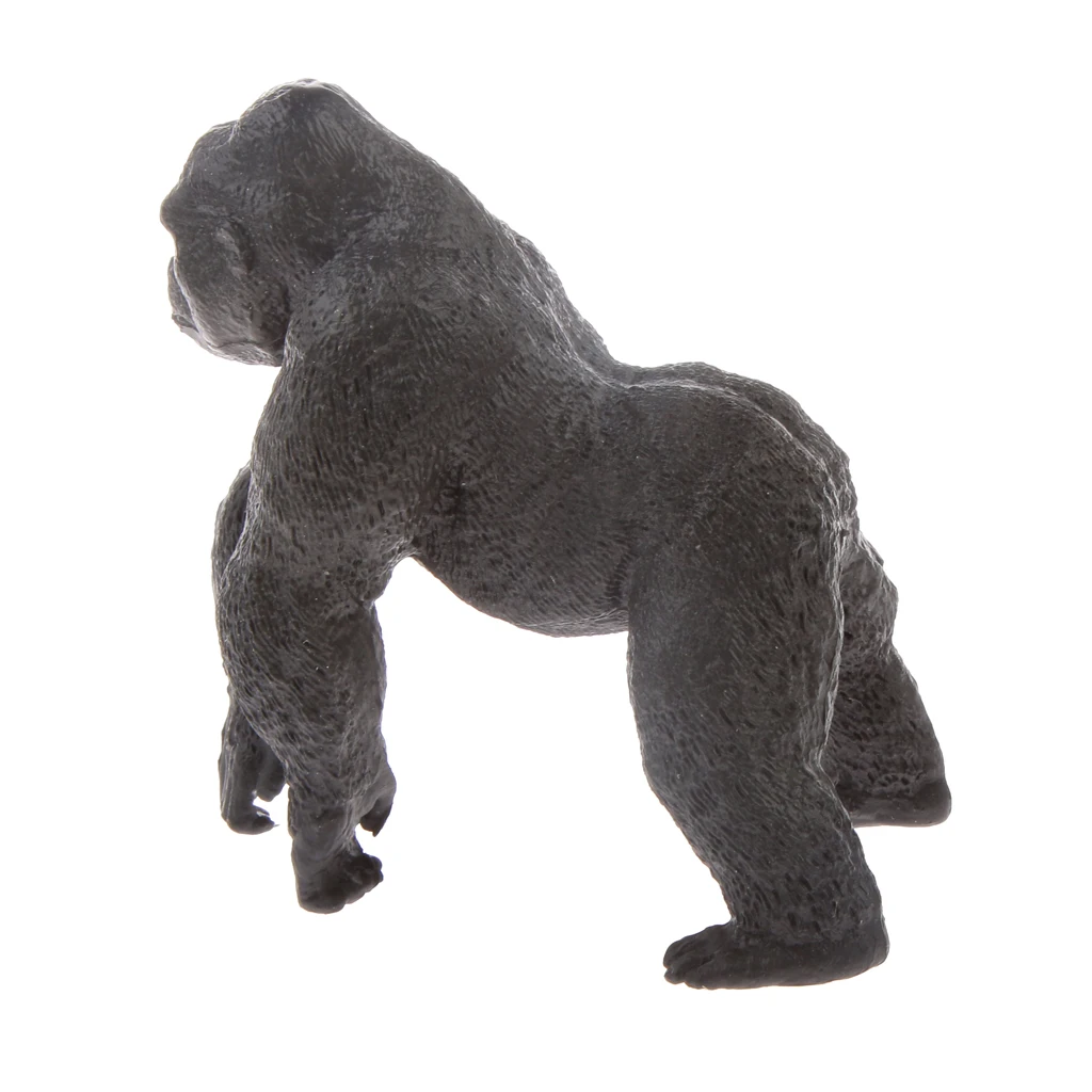 Wild Jungle Animal Model Statue, Black Panther & Silverback Gorilla Figures, Kids Educational Toy, Home Decor