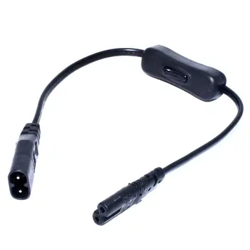 "8" Figure C7 Power Cable with Switch,IEC 320 C8 to C7 Extension Cord with On/Off ,C7 Power Lead cables switch Short Wires.
"8" Figure C7 Power Cable with Switch,IEC 320 C8 to C7 Extension Cord with On/Off ,C7 Power Lead cables switch Short Wires.