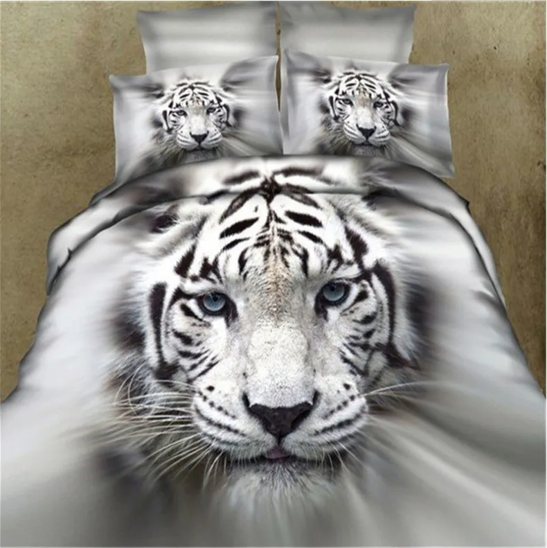 3D Animal Duvet Cover Sets Pillowcase Flat Sheet King/Queen Size Tiger White Cotton Blend Hot Sale 3/4Pcs Bed Cover Bedding Sets
3D Animal Duvet Cover Sets Pillowcase Flat Sheet King/Queen Size Tiger White Cotton Blend Hot Sale 3/4Pcs Bed Cover Bedding Sets