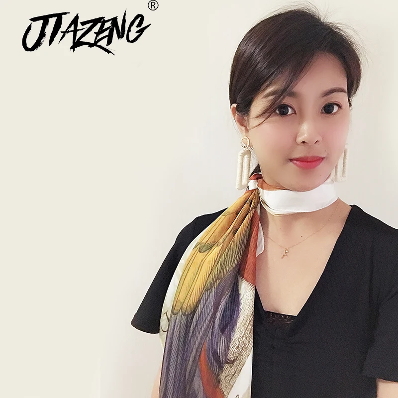 Eagle Printed Square Scarf Hair Tie Band For Business Party Women Elegant Small Vintage Skinny Retro Head Neck Silk Satin Scarf
Eagle Printed Square Scarf Hair Tie Band For Business Party Women Elegant Small Vintage Skinny Retro Head Neck Silk Satin Scarf