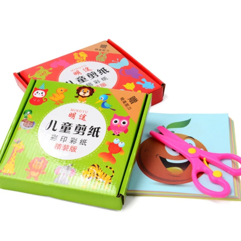 100 Kindergarten DIY Handmade Color Paper Cut Origami Toy Set Send Scissors Having Two Pattern
100 Kindergarten DIY Handmade Color Paper Cut Origami Toy Set Send Scissors Having Two Pattern