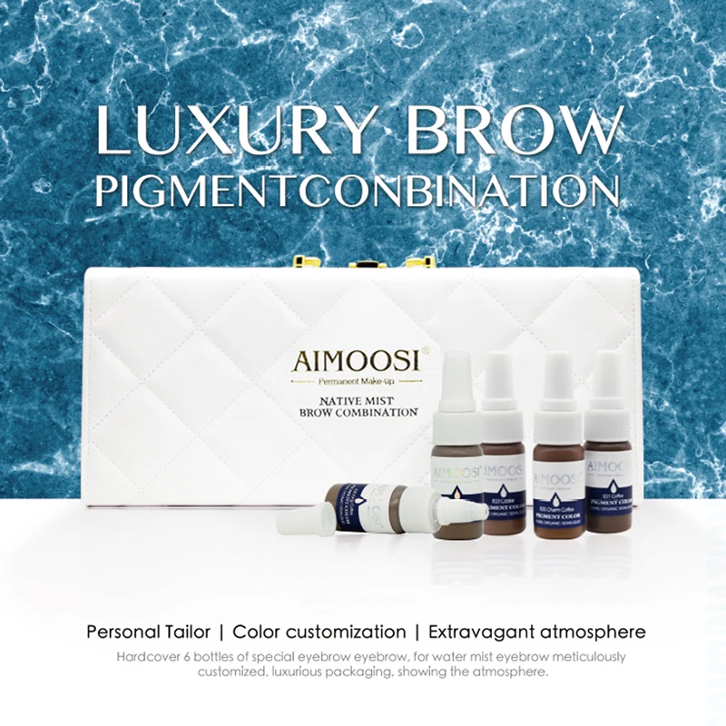 6pcs Aimoosi Pigment for Eyebrow Native Mist Brow kit Semi Permanent Makeup Tattoo ink for eyebrow Brown chocolate coffee color
6pcs Aimoosi Pigment for Eyebrow Native Mist Brow kit Semi Permanent Makeup Tattoo ink for eyebrow Brown chocolate coffee color