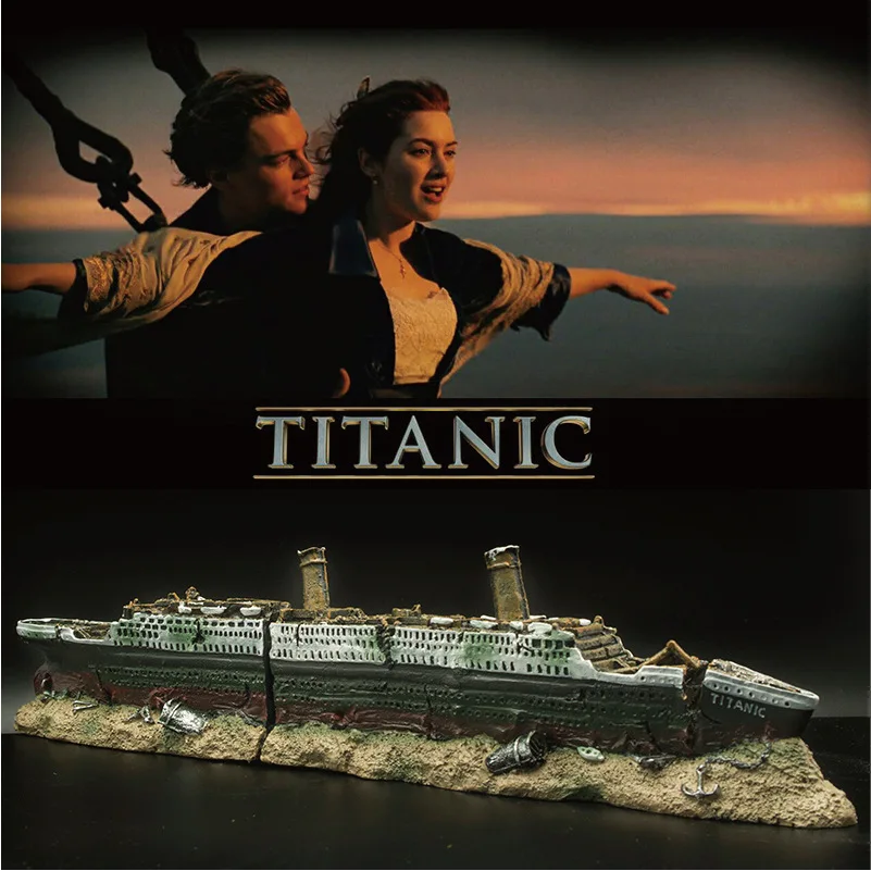 

Titanic Lost Wrecked Boat Ship Large Aquarium Decoration Ornament Aquarium Ship Split Shipwreck Fish Tank Decor Wreck Sunk