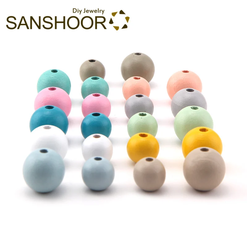 SANSHOOR Selected Colorful Round Wood Beads 15mm 20mm Diameter Fit Diy Key Chains Handmade Pendant Necklace Women Jewelry 55pcs
SANSHOOR Selected Colorful Round Wood Beads 15mm 20mm Diameter Fit Diy Key Chains Handmade Pendant Necklace Women Jewelry 55pcs