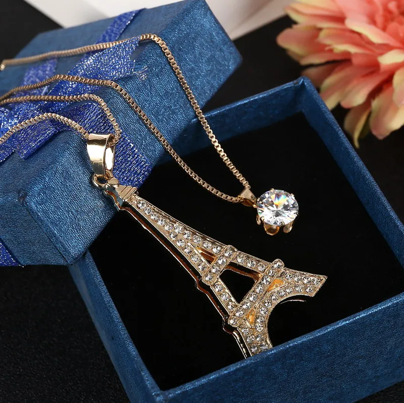 Hesiod Fashion Boutique Romantic Paris Love Eiffel Tower Crystal Pendant Women Necklace
Hesiod Fashion Boutique Romantic Paris Love Eiffel Tower Crystal Pendant Women Necklace