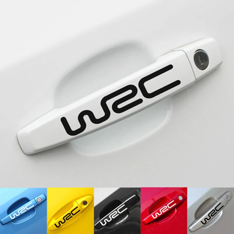 4 x WRC Creative Car Door Handle Decal for BMW X-series 3-series 5-series 7-series E F-series | Внешние аксессуары