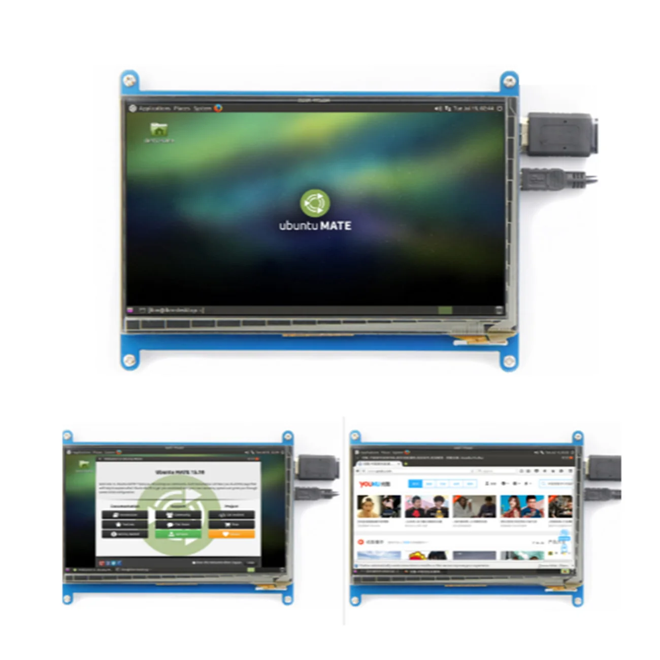 7 Inch Raspberry Pi 3 B+ Touch Screen 1024 * 600 LCD Display HDMI Interface TFT Monitor Module Compatible Raspberry Pi 2 Model B
7 Inch Raspberry Pi 3 B+ Touch Screen 1024 * 600 LCD Display HDMI Interface TFT Monitor Module Compatible Raspberry Pi 2 Model B