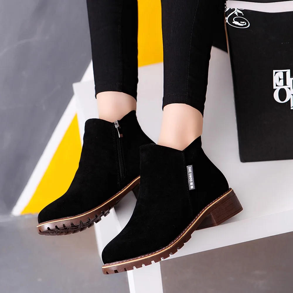 SAGACE Female Fashion Zipper Low Heel Flock Platform Ankle Boots Women's Casual Martin Shoes Comfortable Style O 40
SAGACE Female Fashion Zipper Low Heel Flock Platform Ankle Boots Women's Casual Martin Shoes Comfortable Style O 40
