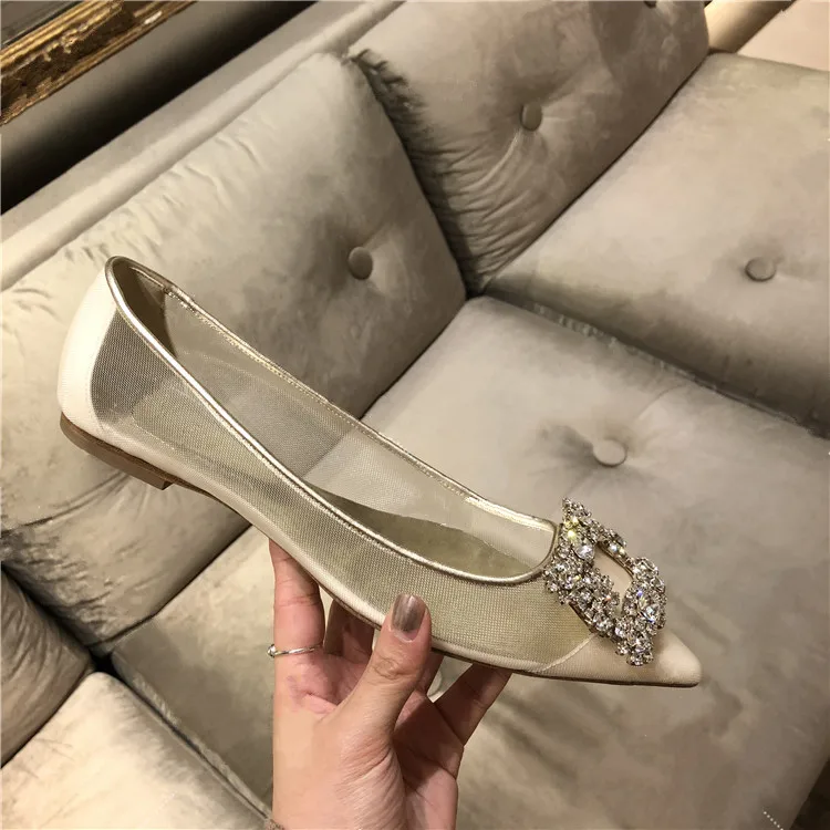 Air Mesh Woman Shoes Pointed Toe Zapatillas Mujer Sexy Wedding Dress Party Shoes Buckle Crystal Embellished Bling Women Flats
Air Mesh Woman Shoes Pointed Toe Zapatillas Mujer Sexy Wedding Dress Party Shoes Buckle Crystal Embellished Bling Women Flats