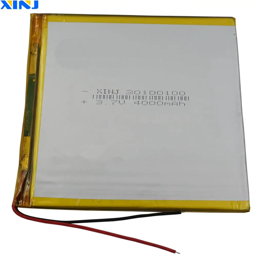 

XINJ 3.7V 4000mAh Lithium Polymer Rechargeable Battery Li ion li-po 30100100 For GPS Phone E-book PAD MID Portable DVD Tablet PC