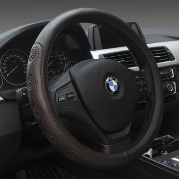 KKYSYELVA Leather Car steering wheel cover 38cm Black Wheel Cover Steering-wheel covers Interior Accessories
KKYSYELVA Leather Car steering wheel cover 38cm Black Wheel Cover Steering-wheel covers Interior Accessories