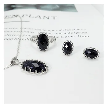 Guaranteed Sterling Silver 925 Jewelry Sets For Women Elegant Vintage Style With Natural Onyx Turquoise Stone Custom Jewelry
Guaranteed Sterling Silver 925 Jewelry Sets For Women Elegant Vintage Style With Natural Onyx Turquoise Stone Custom Jewelry