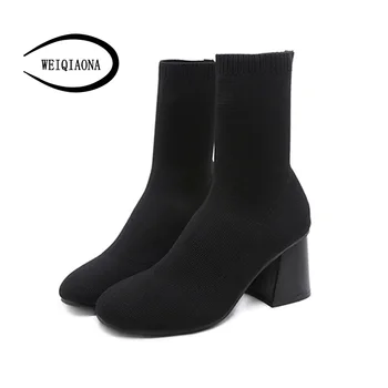 SHUNRUYAN 2018 Brand Design Stretch Fabric Shoes Women Winter Shoes Short Boot High Heels Round Toe Dress Shoes Party Shoes
SHUNRUYAN 2018 Brand Design Stretch Fabric Shoes Women Winter Shoes Short Boot High Heels Round Toe Dress Shoes Party Shoes