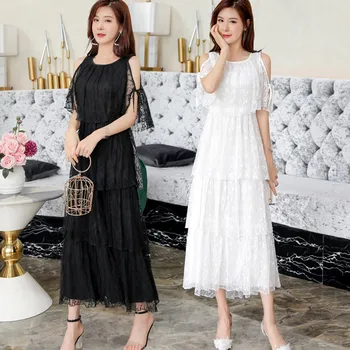 BIG SIZE M~3XL Sexy Elegant Women Lace Graduate Cake Dress Female Lady Plus Large Open Shoulder Wedding Party Long Sweet Vestido
BIG SIZE M~3XL Sexy Elegant Women Lace Graduate Cake Dress Female Lady Plus Large Open Shoulder Wedding Party Long Sweet Vestido