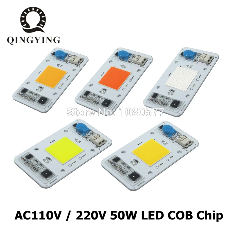 LED 50W COB Chip Bulbs AC 110V 220V Integrated Smart IC Driver Cool White Warm White Red Green Blue Yellow Pink Full Spectrum
LED 50W COB Chip Bulbs AC 110V 220V Integrated Smart IC Driver Cool White Warm White Red Green Blue Yellow Pink Full Spectrum