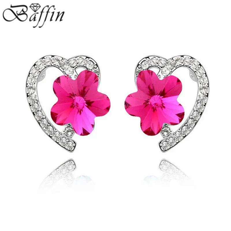 Flower Heart Stud Earrings Crystal Clip on Earrings for women Crystal from Swarovski 15*14mm
Flower Heart Stud Earrings Crystal Clip on Earrings for women Crystal from Swarovski 15*14mm