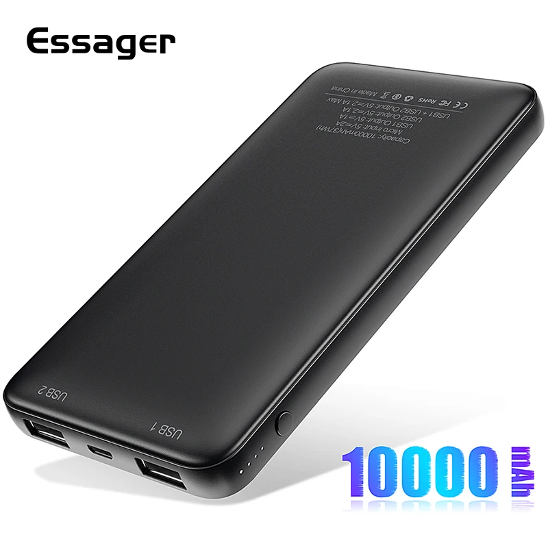 Essager Slim Power Bank 10000mah Dual USB Powerbank For Xiaomi mi 9 9t Pro 10000 mAh Poverbank Portable Charger External Battery
Essager Slim Power Bank 10000mah Dual USB Powerbank For Xiaomi mi 9 9t Pro 10000 mAh Poverbank Portable Charger External Battery