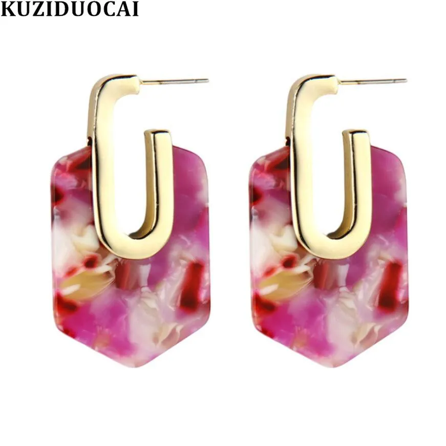 Kuziduocai New Fashion Jewelry Punk Bohe Acetate Fibre Acrylic U Shape Geometric Flowing Color Statement Drop Earrings For Women
Kuziduocai New Fashion Jewelry Punk Bohe Acetate Fibre Acrylic U Shape Geometric Flowing Color Statement Drop Earrings For Women