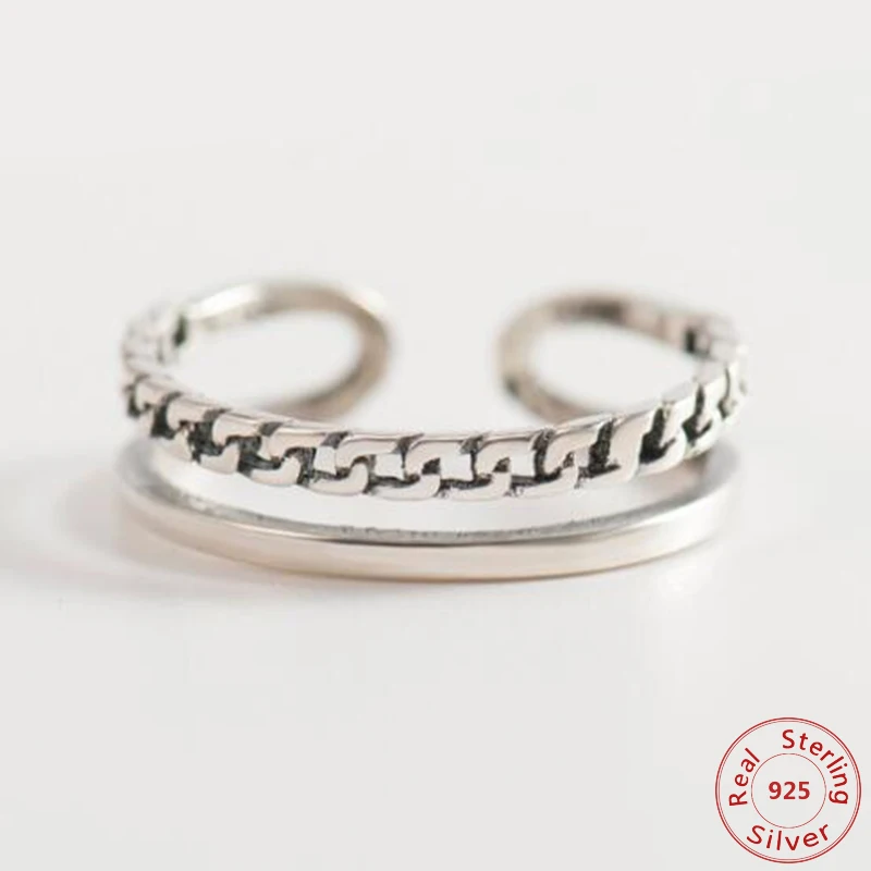 Genuine 925 Sterling Silver Adjustable Ring for Women Girls Double Circle Finger Ring Fine Wedding Jewelry Gift
Genuine 925 Sterling Silver Adjustable Ring for Women Girls Double Circle Finger Ring Fine Wedding Jewelry Gift