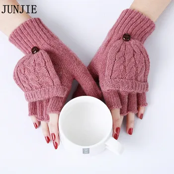 Thick Female Gloves Women Wool Winter Warm Exposed Finger Mittens Knitted Warm Flip Half Finger Gloves High Quality
Thick Female Gloves Women Wool Winter Warm Exposed Finger Mittens Knitted Warm Flip Half Finger Gloves High Quality