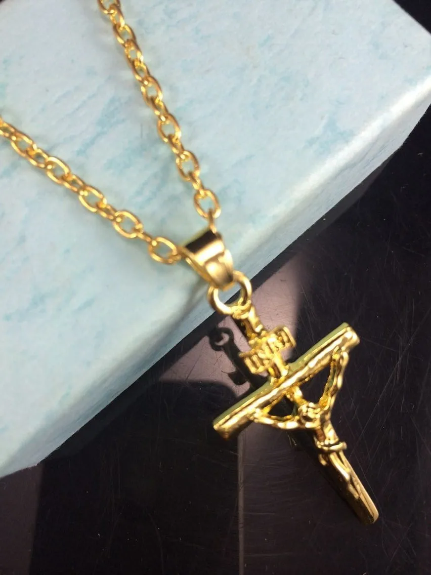 Fashion 24K Real Gold Plated Choker Free Shipping Fashion Jewelry Gift INRI Cross Necklaces & Pendants Women/ Men Jewelry 2014
Fashion 24K Real Gold Plated Choker Free Shipping Fashion Jewelry Gift INRI Cross Necklaces & Pendants Women/ Men Jewelry 2014