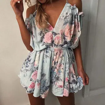 Summer Floral Print Bodysuit Women Sexy Halter Playsuit Women Backless Bodysuit Female Plus Size Short Jumpsuit romper Bodysuit
Summer Floral Print Bodysuit Women Sexy Halter Playsuit Women Backless Bodysuit Female Plus Size Short Jumpsuit romper Bodysuit