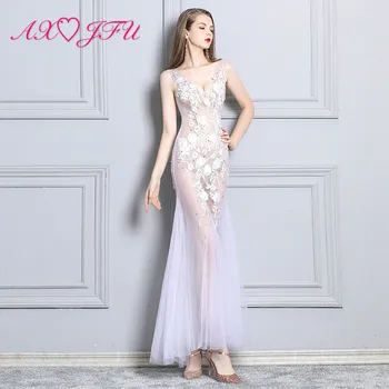 AXJFU white lace v neck beading flower mermaid evening dress Sexy Perspective Fishtail Deep Slim Model Show lace evening dress
AXJFU white lace v neck beading flower mermaid evening dress Sexy Perspective Fishtail Deep Slim Model Show lace evening dress