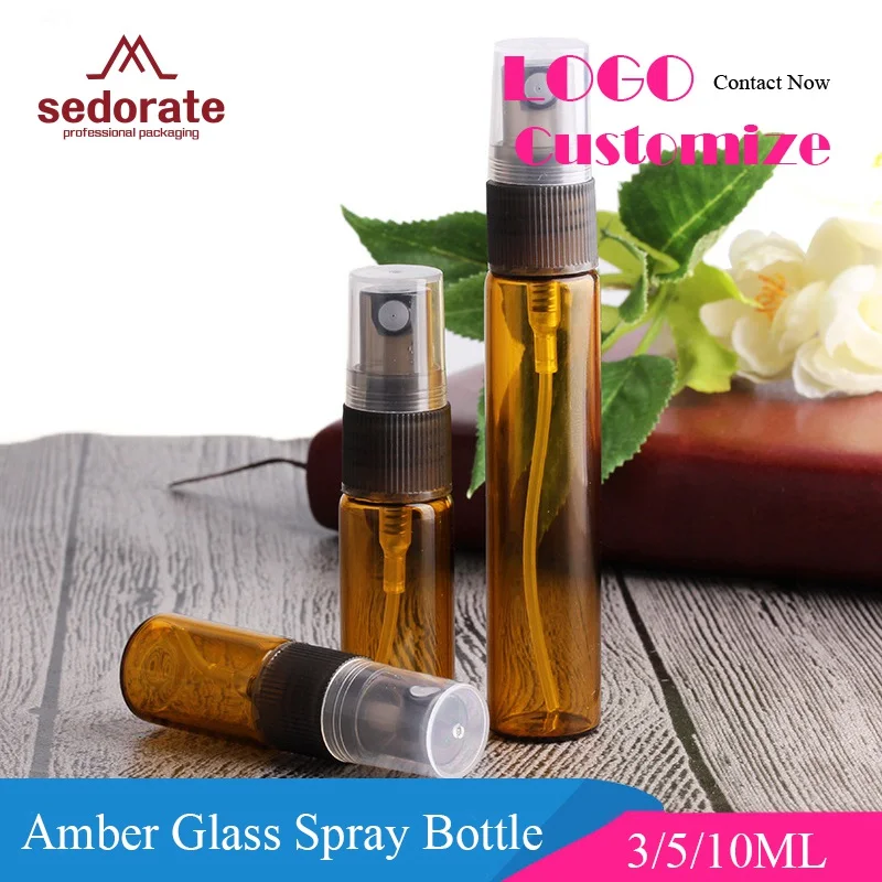 Sedorate 50 pcs/Lot Amber Glass Perfume Spray Bottle 3ML 5ML 10ML Glass Vial Mist Automizer Bottle Logo Print Containers LZ031
Sedorate 50 pcs/Lot Amber Glass Perfume Spray Bottle 3ML 5ML 10ML Glass Vial Mist Automizer Bottle Logo Print Containers LZ031