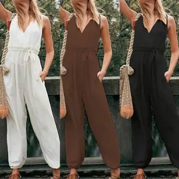 Women Jumpsuit ZANZEA 2019 Fashion Party Loose Overalls Casual V Neck Long Suspender Summer Solid Wide Leg Pants Playsuit Femme
Women Jumpsuit ZANZEA 2019 Fashion Party Loose Overalls Casual V Neck Long Suspender Summer Solid Wide Leg Pants Playsuit Femme