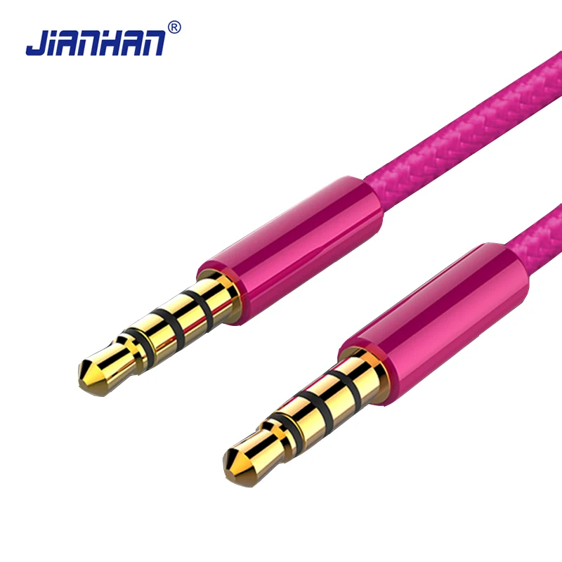Aux Audio Cable 3.5mm Male to Male Car Audio 24K Gold-Plated Jack Nylon Braided Stereo Aux Cord For iPhone Headphone Speaker
Aux Audio Cable 3.5mm Male to Male Car Audio 24K Gold-Plated Jack Nylon Braided Stereo Aux Cord For iPhone Headphone Speaker