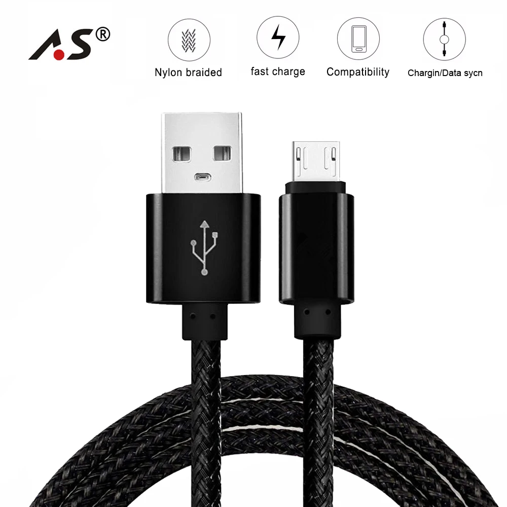 A.S Micro USB Cable 0.5M 1M 2M 3M Data Sync Cable Charge for Samsung Galaxy Xiaomi Micro USB Cord Fast Charge Mobile Phone Cable
A.S Micro USB Cable 0.5M 1M 2M 3M Data Sync Cable Charge for Samsung Galaxy Xiaomi Micro USB Cord Fast Charge Mobile Phone Cable