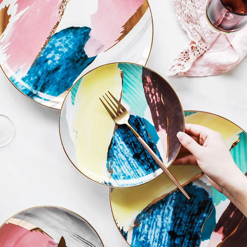 8/10 inch Dinnerware Watercolor painting cloud Ceramic Plate dinner ceramic porcelain cake plate snack plate dessert plate
8/10 inch Dinnerware Watercolor painting cloud Ceramic Plate dinner ceramic porcelain cake plate snack plate dessert plate