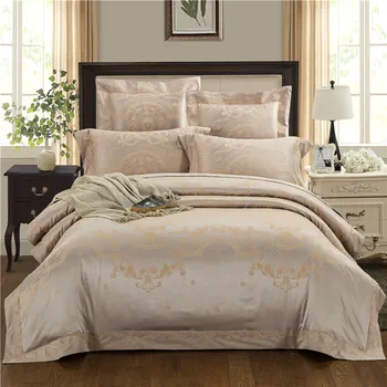 IvaRose Golden Pink Silk Cotton Luxury Queen King Size Bedding Sets Jacquard Lace Bed set Duvet cover+Flat sheet+Pillowcases
IvaRose Golden Pink Silk Cotton Luxury Queen King Size Bedding Sets Jacquard Lace Bed set Duvet cover+Flat sheet+Pillowcases