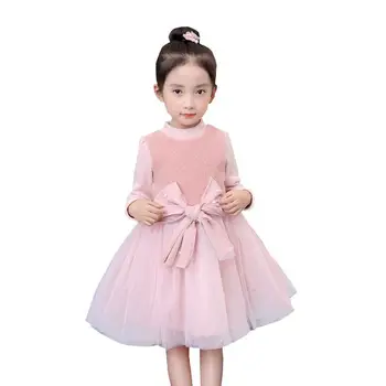 2019 Autumn Winter Children Girls Elegant Thicken Cotton Mesh Dresses With Bow Kids Girls Clothes Velvet Warm Party Dress W43
2019 Autumn Winter Children Girls Elegant Thicken Cotton Mesh Dresses With Bow Kids Girls Clothes Velvet Warm Party Dress W43