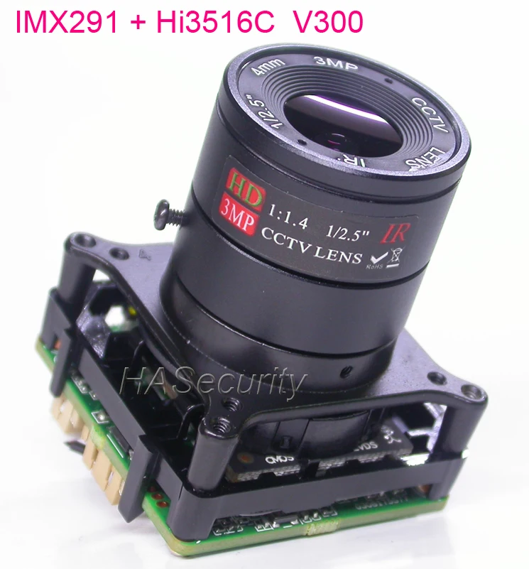 Intelligent Analysis H.265 (3.0MP) 1/2.8" Sony STARVIS IMX291 Hi3516C V300 IP CCTV camera board module +LAN cable +IRC +CS lens
Intelligent Analysis H.265 (3.0MP) 1/2.8" Sony STARVIS IMX291 Hi3516C V300 IP CCTV camera board module +LAN cable +IRC +CS lens