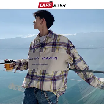 LAPPSTER Men Color Block Streetwear Plaid Shirts 2020 Summer Mens Fashions Long Sleeve Shirt Male Button Casual Designer Shirt
LAPPSTER Men Color Block Streetwear Plaid Shirts 2020 Summer Mens Fashions Long Sleeve Shirt Male Button Casual Designer Shirt