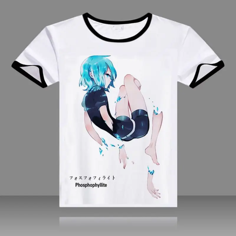 New Houseki no Kuni Cosplay T-shirts Black O-Neck Short Sleeve Tops Phosphophyllite Print Diamond T Shirts Casual Summer Tees
New Houseki no Kuni Cosplay T-shirts Black O-Neck Short Sleeve Tops Phosphophyllite Print Diamond T Shirts Casual Summer Tees