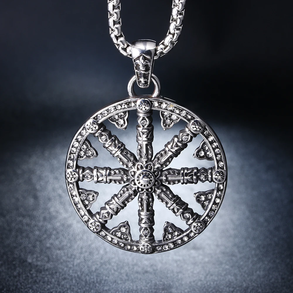 Hiphop/Rock Titanium Steel Zircon Trendy Hip Hop Ship Rudder Pendants Helm Compass Rudder Necklace
Hiphop/Rock Titanium Steel Zircon Trendy Hip Hop Ship Rudder Pendants Helm Compass Rudder Necklace